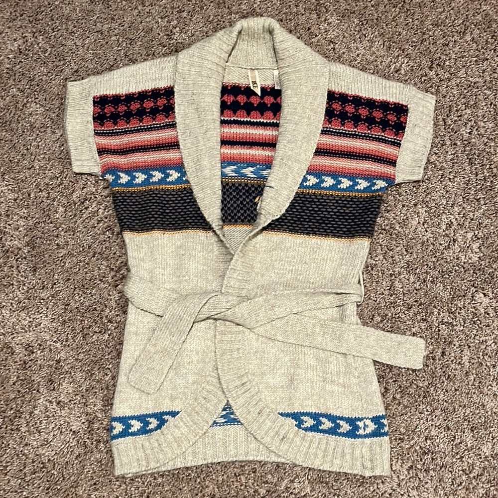 Womens belted sweater